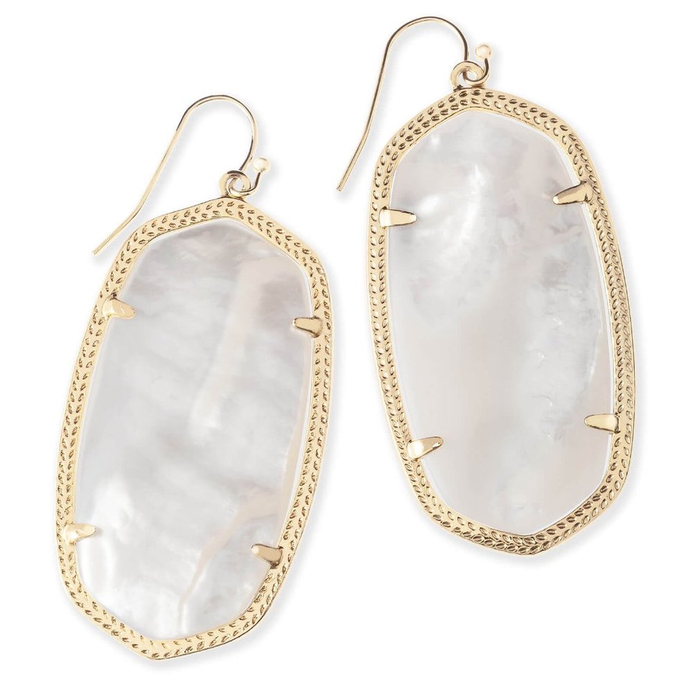 Kendra Scott “Danielle” mother of pearl earrings